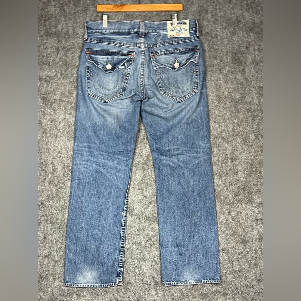 True Religion Light Blue Straight Jeans 36x32